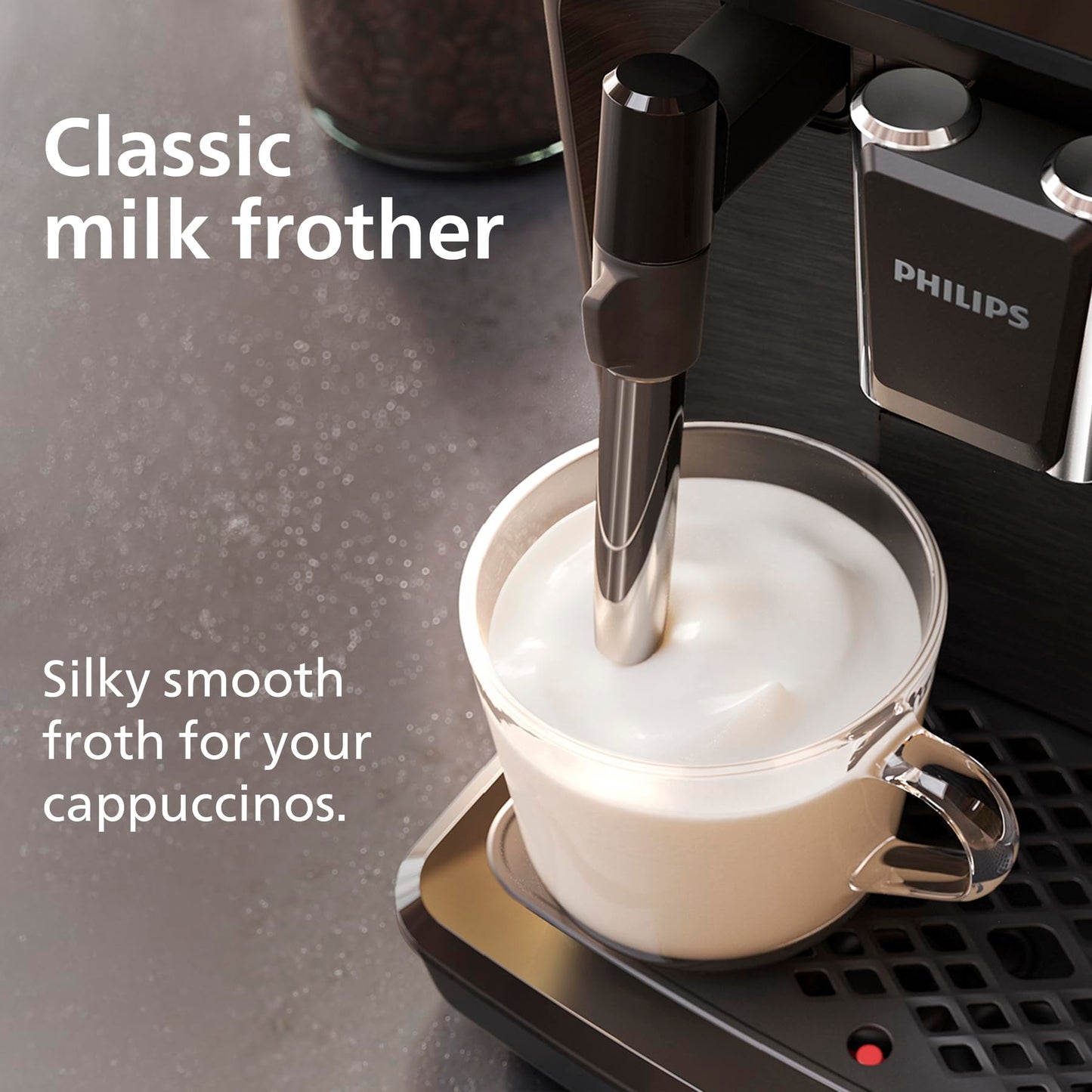 Philips 5500 Series Bean to Cup Coffee Machine – 20 Hot & Iced drinks, LatteGo Milk Frother, Fastest-to-Clean, 40% Quieter, Ceramic Grinder, Fully Automatic Espresso & Cappuccino maker – EP5546/70