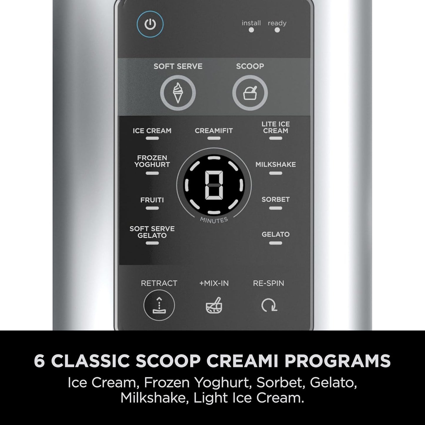 Ninja Swirl by CREAMi Soft Serve & Ice Cream Maker with 2x Tubs, 13 Functions, Makes Ice Cream, Soft Serve, Gelato, Sorbet, Milkshakes & More, Mix-In Option, Platinum Silver, NC701UK