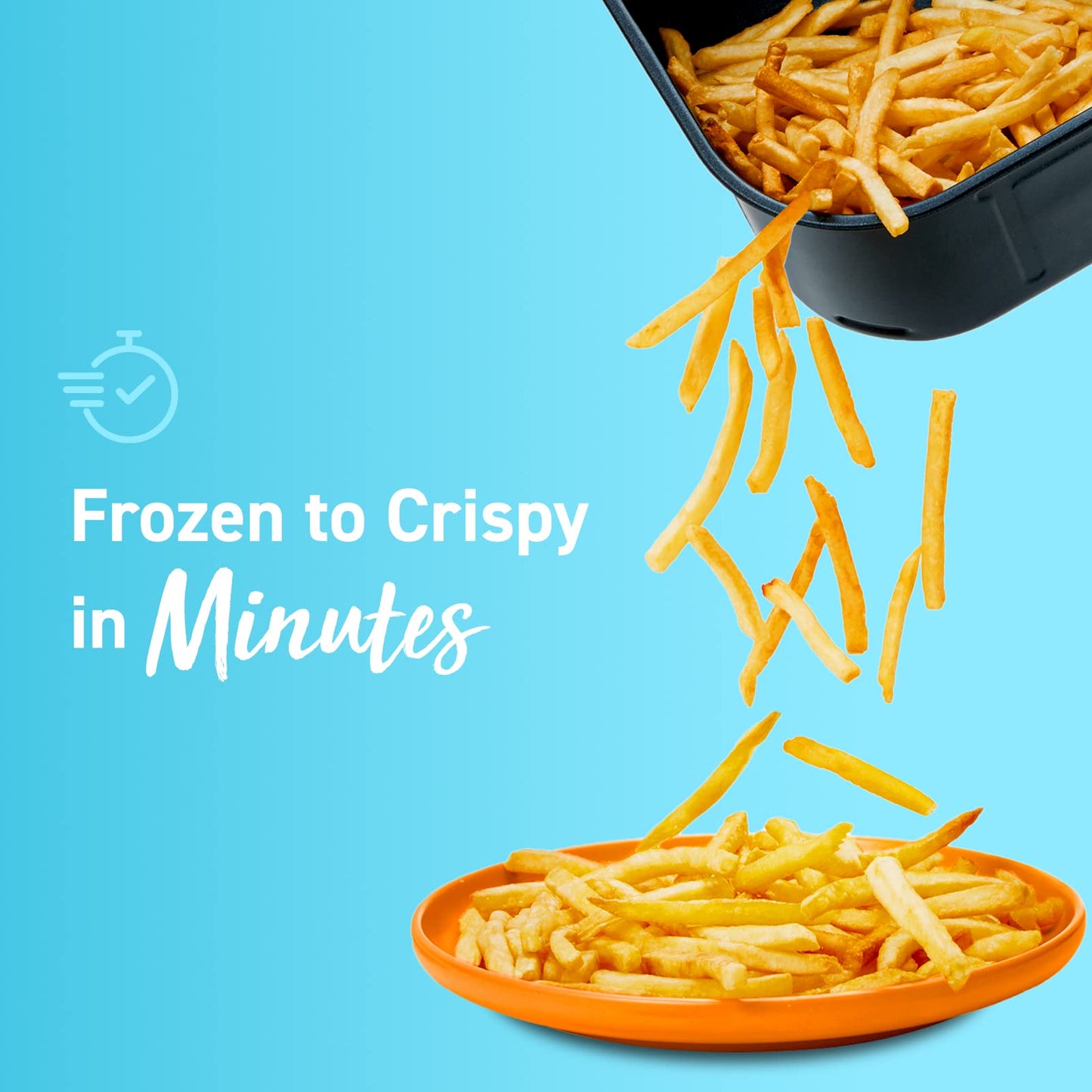 COSORI 5.5L Smart Air Fryer Oven, 200 Recipes(Cookbook & Online), APP Control, Square & Removable Basket, 13 Cooking Functions, Roast, Bake, Reheat, Dishwasher Safe, Black