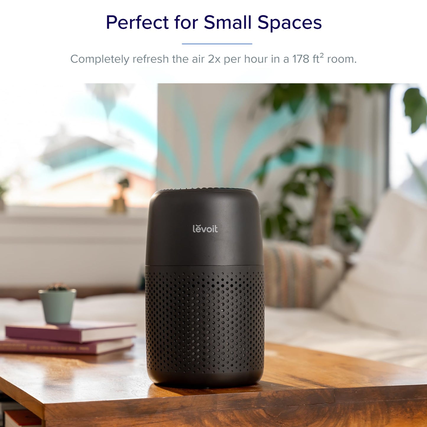 LEVOIT Air Purifier for Bedroom Home, Quiet HEPA Filter Cleaner with Fragrance Sponge & 3 Speed for Better Sleep, Air Frenshener, Allergies, Dust, Pet Dander, Odour, Smoke, Office, Desktop, Core Mini