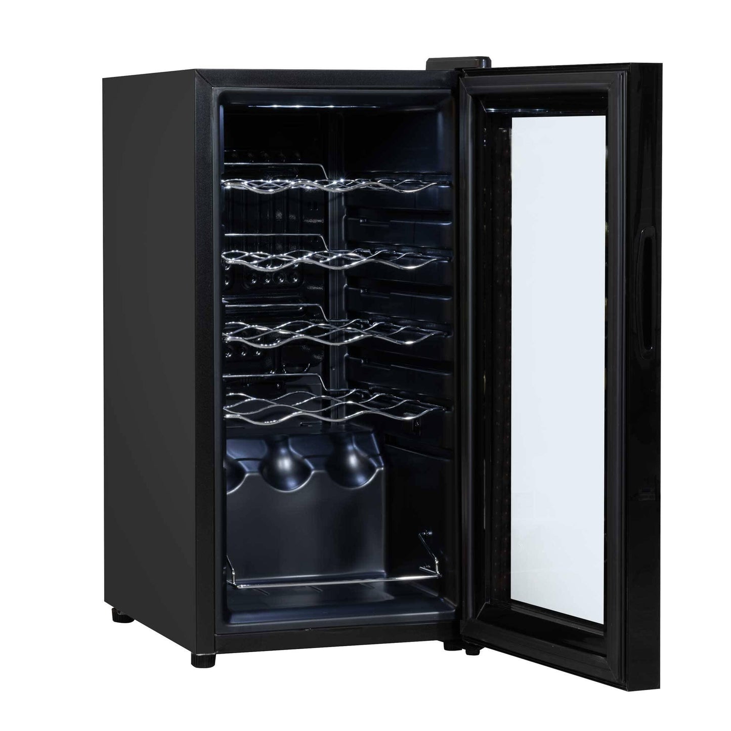 Baridi Black 12 Bottle Wine Fridge Cooler, Super Quiet 25dB, Touch Control, LED - DH73