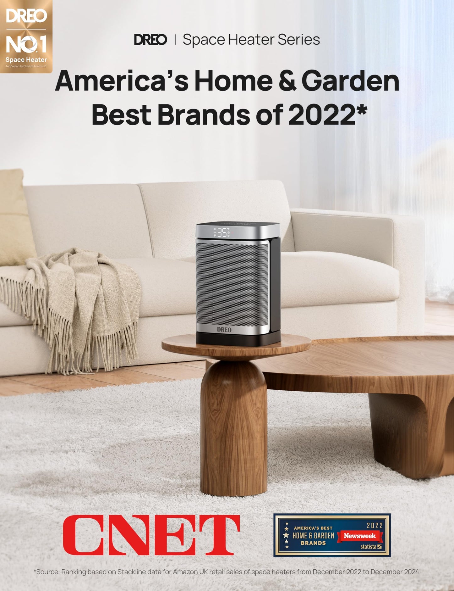 Dreo Electric Space Heater, 70° Oscillating Portable Heaters for Home, 1500W PTC Ceramic Heater with Thermostat, Remote Control, 3-Mode 3-Speed, 1-12H Timer, Overheat & Tip-Over Protection, ECO-Mode