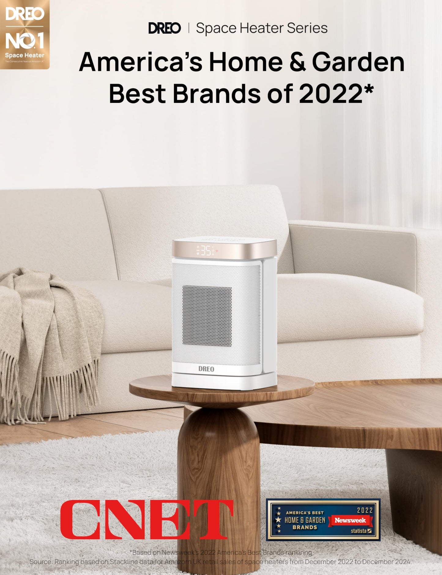 Dreo Electric Space Heater, 70° Oscillating Portable Heaters for Home, 1500W PTC Ceramic Heater with Thermostat, Remote Control, 3-Mode 3-Speed, 1-12H Timer, Overheat & Tip-Over Protection, ECO-Mode