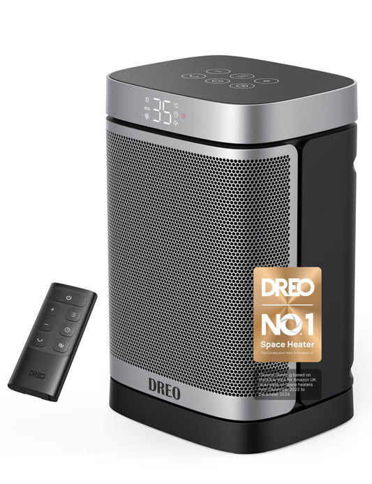 Dreo Electric Space Heater, 70° Oscillating Portable Heaters for Home, 1500W PTC Ceramic Heater with Thermostat, Remote Control, 3-Mode 3-Speed, 1-12H Timer, Overheat & Tip-Over Protection, ECO-Mode