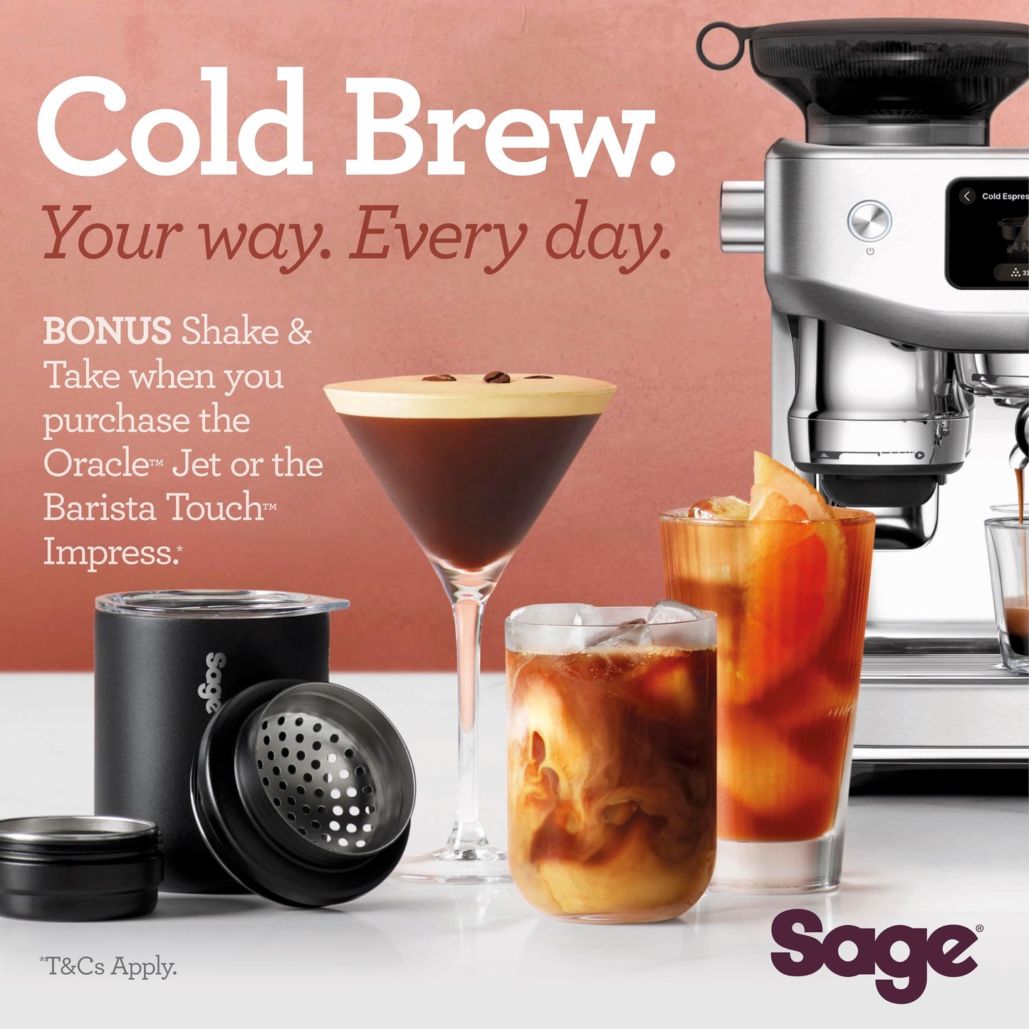 Sage - The Oracle Jet, Professional Coffee Machine with Manual and Automatic Milk Frother, Brushed Stainless Steel