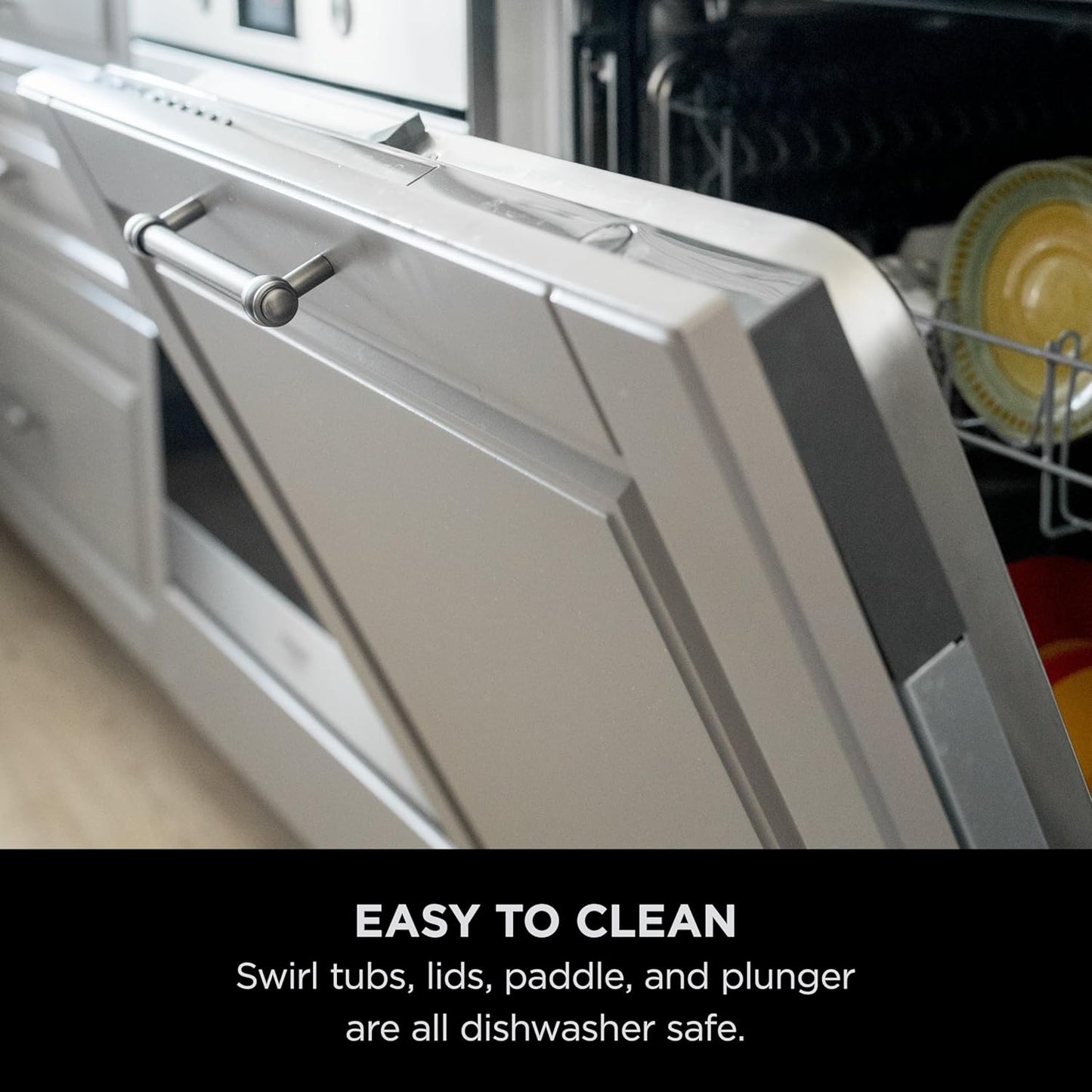 Ninja Swirl by CREAMi Soft Serve & Ice Cream Maker with 2x Tubs, 13 Functions, Makes Ice Cream, Soft Serve, Gelato, Sorbet, Milkshakes & More, Mix-In Option, Platinum Silver, NC701UK