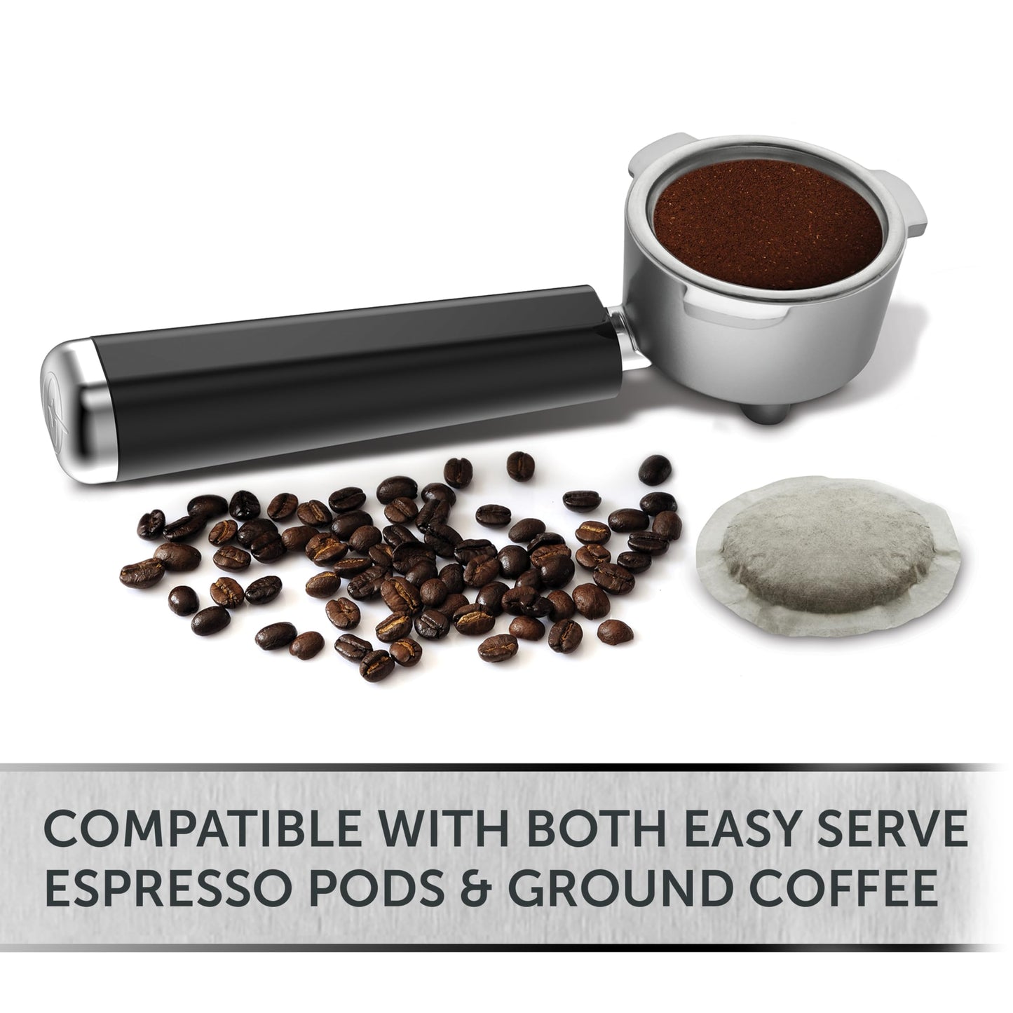 Breville Prima Latte Luxe One Touch Espresso Maker| Espresso, Latte Cappuccino Coffee Maker | 19 Bar Italian Pump | Automatic Milk Frother | ESE Coffee Pod Compatible | Black [VCF166]