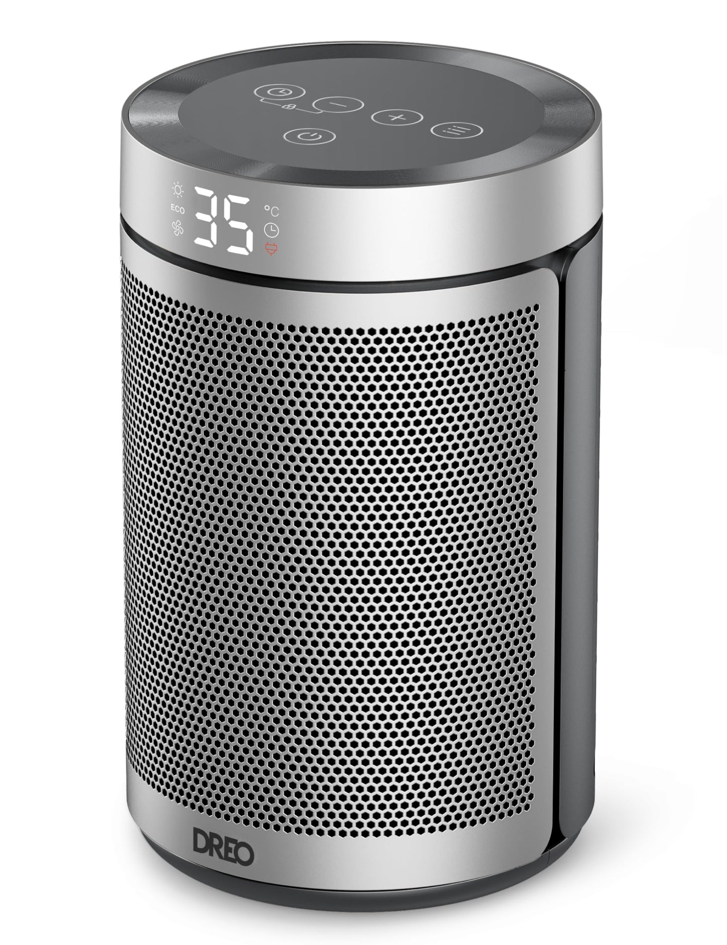 Dreo Electric Heater, 1500W Energy Efficient Space Room Heater, Upgrade Remote Portable Ceramic Fan Heaters, Thermostat, 3 Modes 12H Timer, Overheat & Tip Over Protection, for Bedroom, Atom 316, Gold