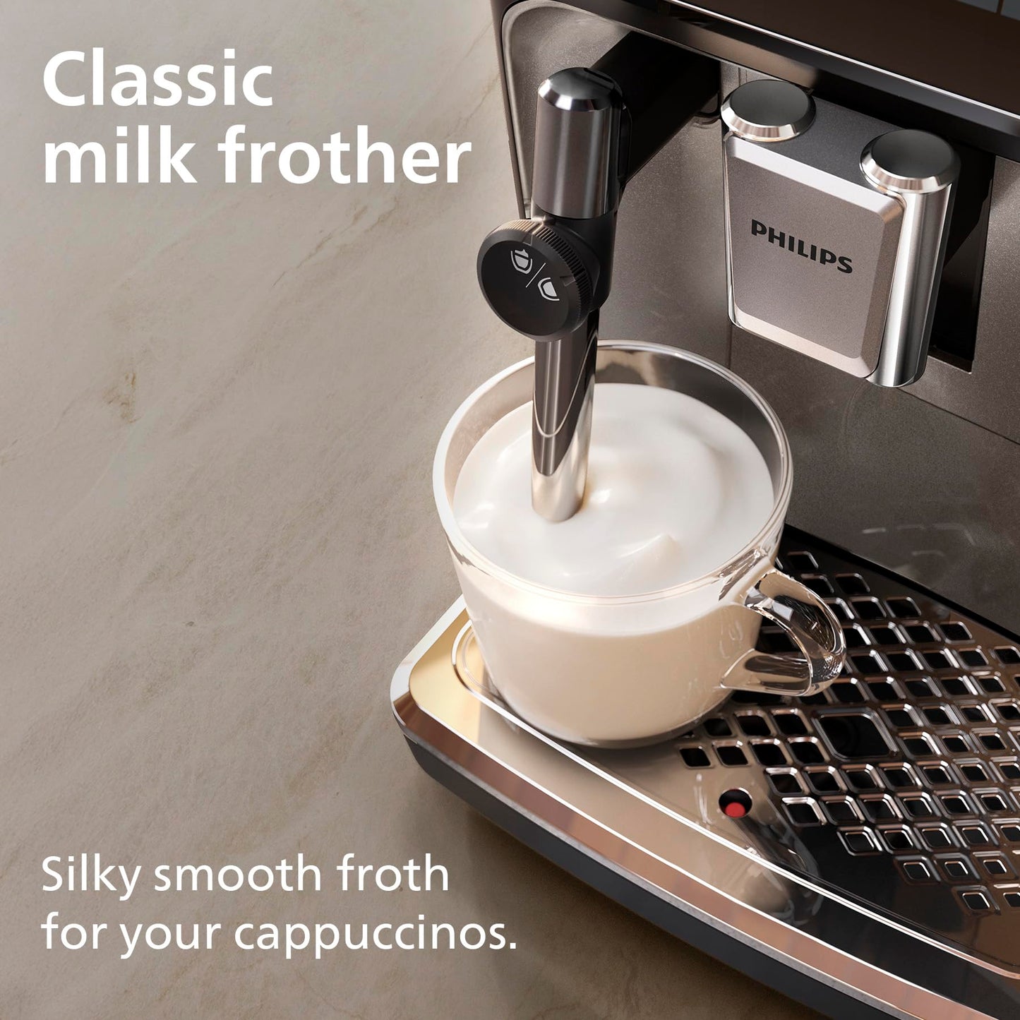 Philips 5500 Series Bean to Cup Coffee Machine – 20 Hot & Iced drinks, LatteGo Milk Frother, Fastest-to-Clean, 40% Quieter, Ceramic Grinder, Fully Automatic Espresso & Cappuccino maker – EP5546/70
