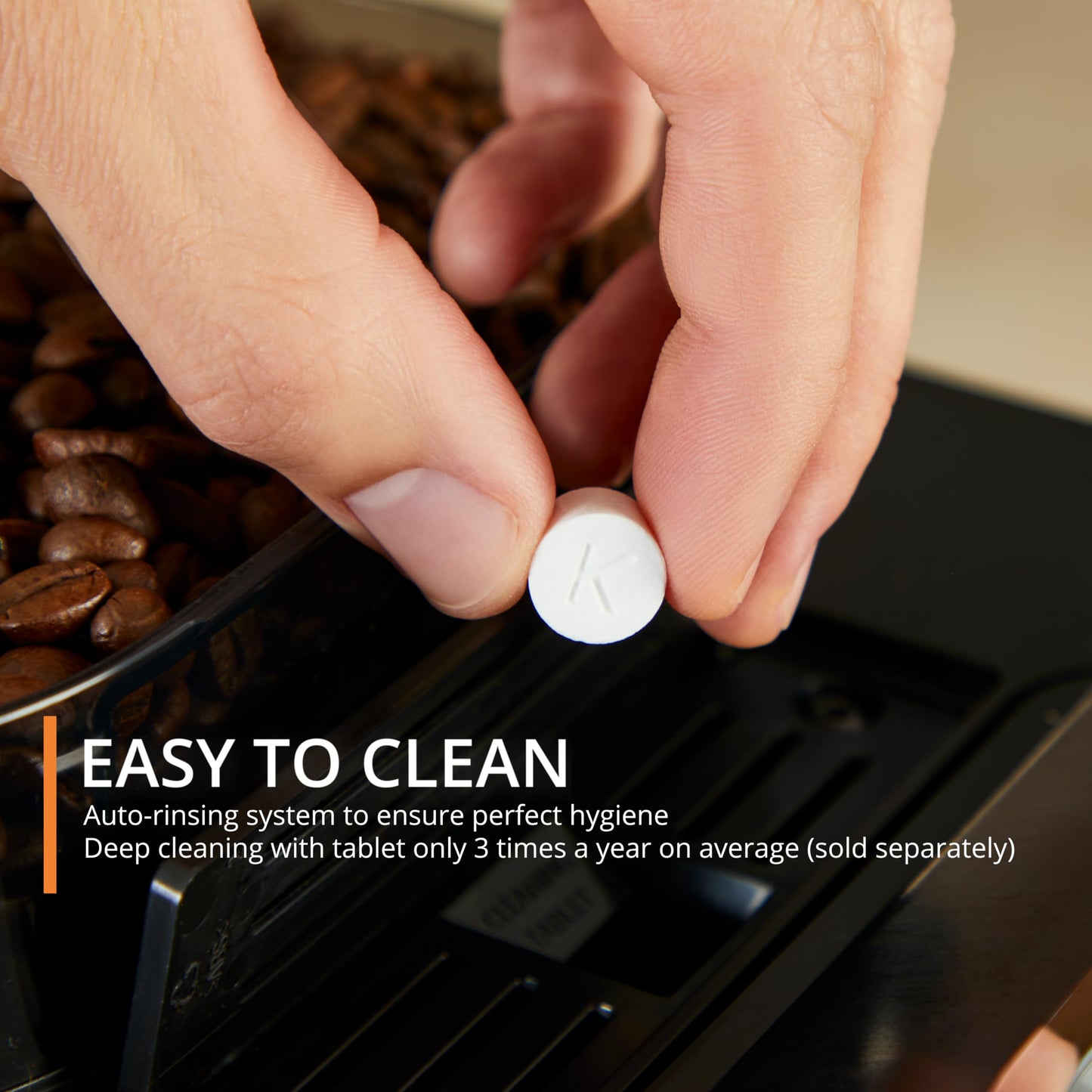 KRUPS EA895N40 Evidence One Automatic Coffee Machine, Espresso, Cappuccino, 2.3 liters, Meteor Grey, 17 Drink Options, Bean to Cup