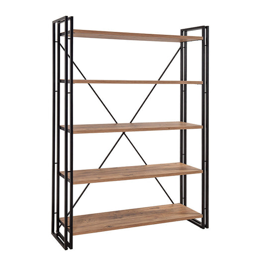 Bookcase PRACTIC Pine - Black 130x35x180cm-0