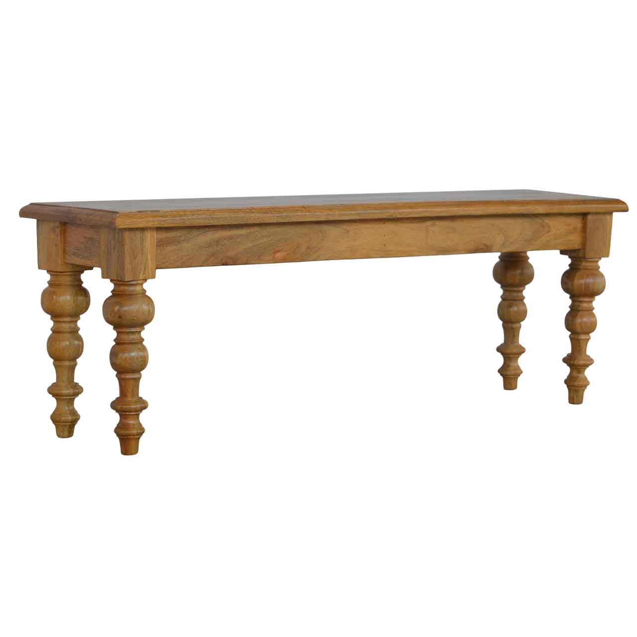 Solid Wood Bench with Hand Turned Feet for wholesale