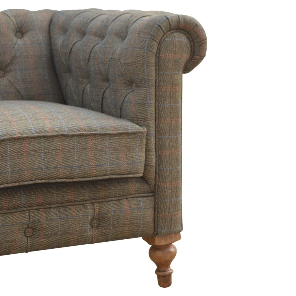 Chateau Multi Tweed 3 Seat Chesterfield Sofa