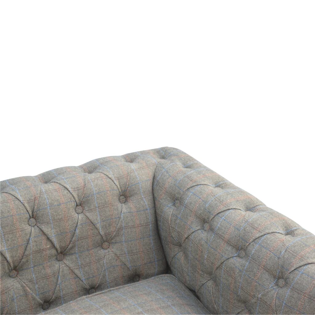 Chateau Multi Tweed 3 Seat Chesterfield Sofa