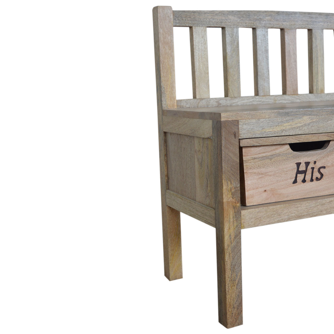 'His &amp; Hers' Carved Storage Bench for reselling