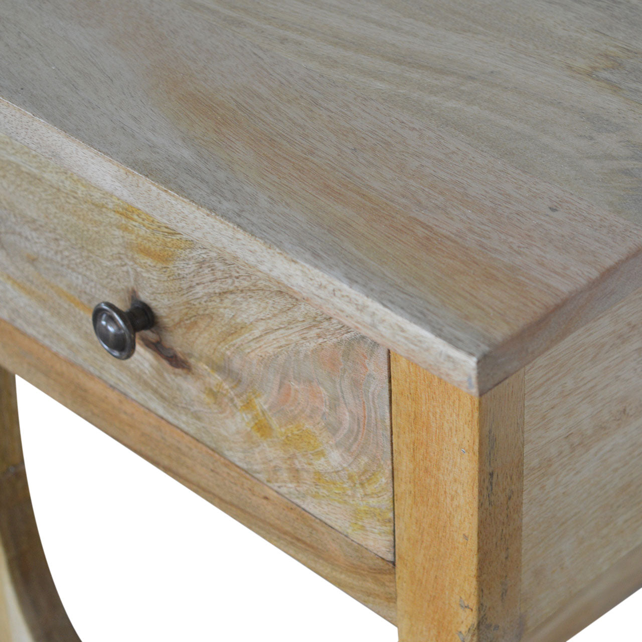 Oak-ish Bedside with Serpentine Feet for wholesale