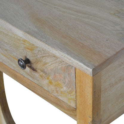 Oak-ish Bedside with Serpentine Feet for wholesale