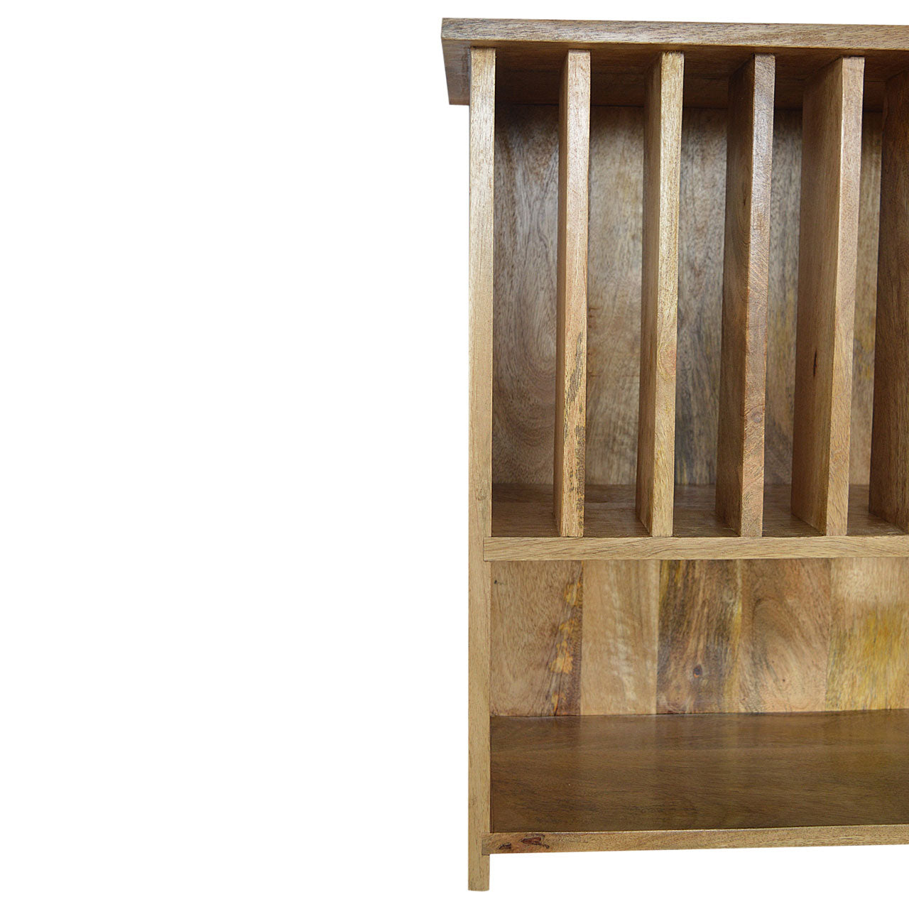 Wall Mounted Solid Wood Plate Rack with Shelf for wholesale