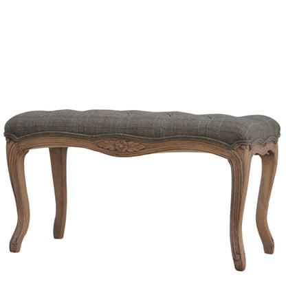 wholesale Multi Tweed Carved Bedroom Bench for resale