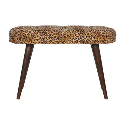 Leopard Print Deep Button Bench for resale