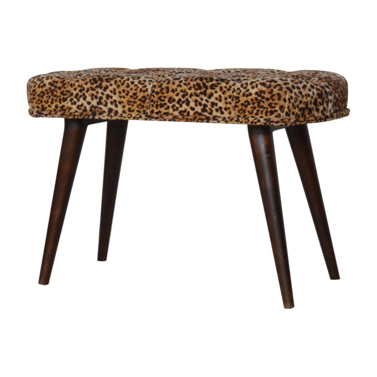 wholesale Leopard Print Deep Button Bench for resale