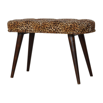 wholesale Leopard Print Deep Button Bench for resale