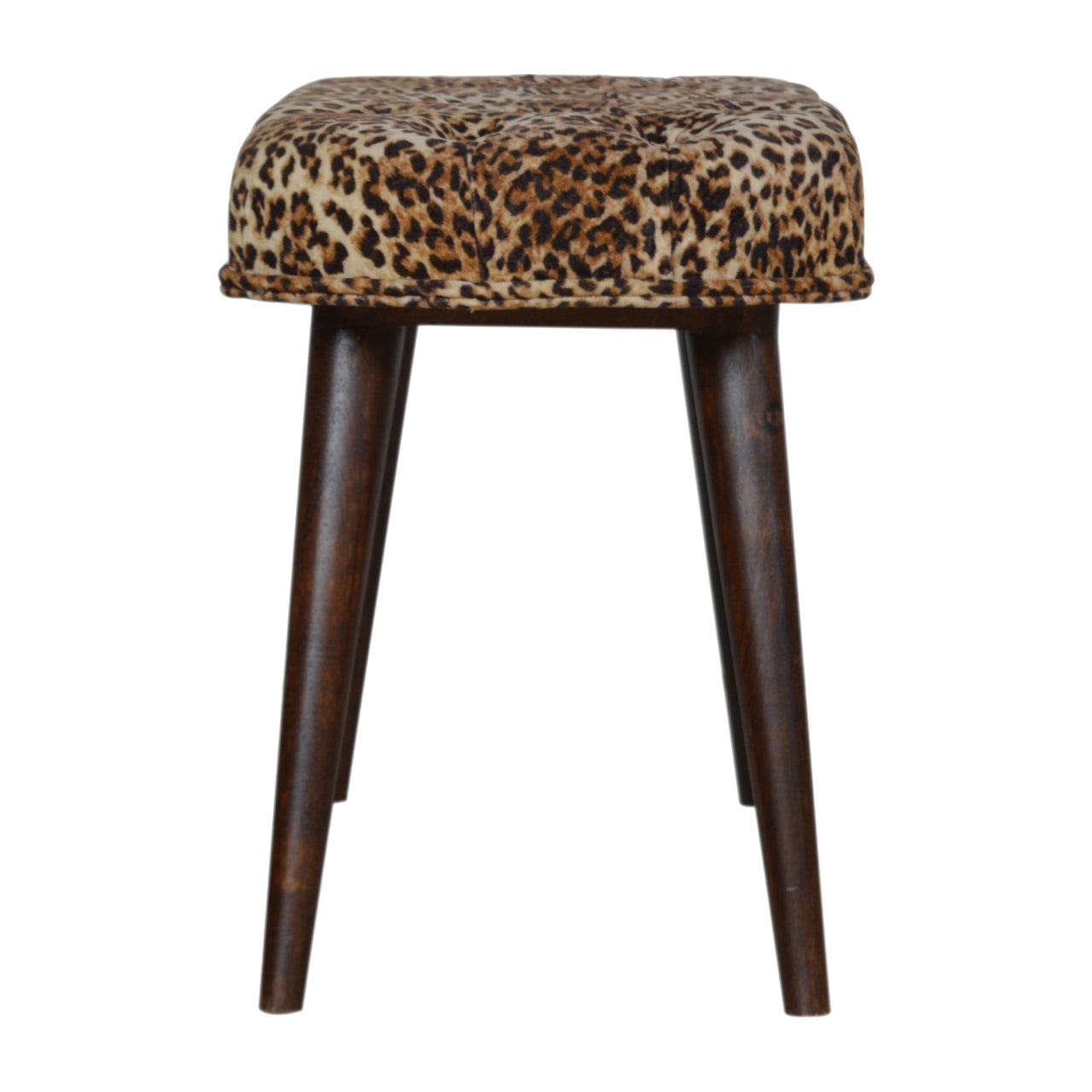 Leopard Print Deep Button Bench for wholesale