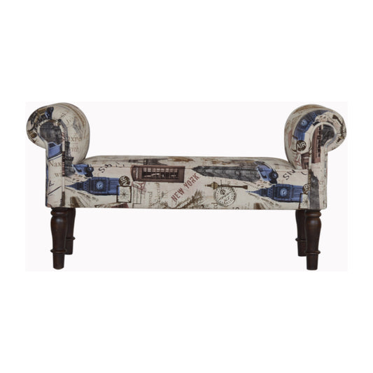 IN1275 - City Printed Bedroom Bench for resale