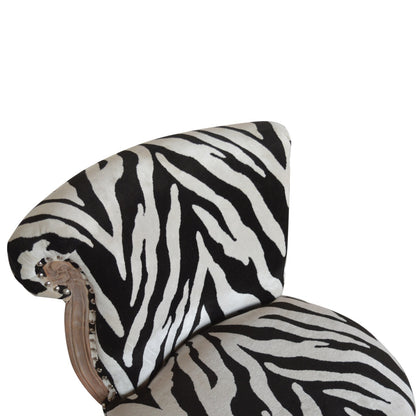 wholesale Zebra Printed Studded Chair for resale