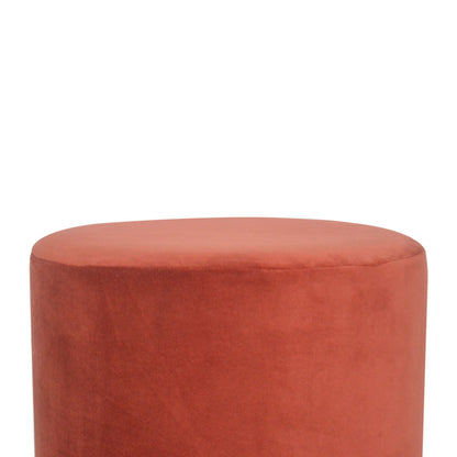 wholesale IN1428 - Brick Red Velvet Footstool with Gold Base for resale