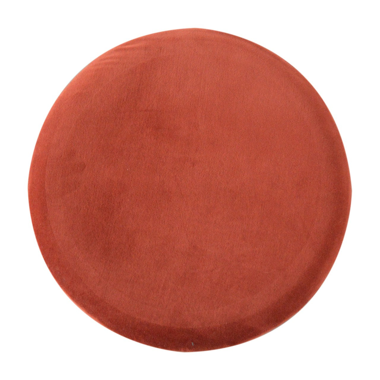 Brick Red Velvet Gold Footstool-8