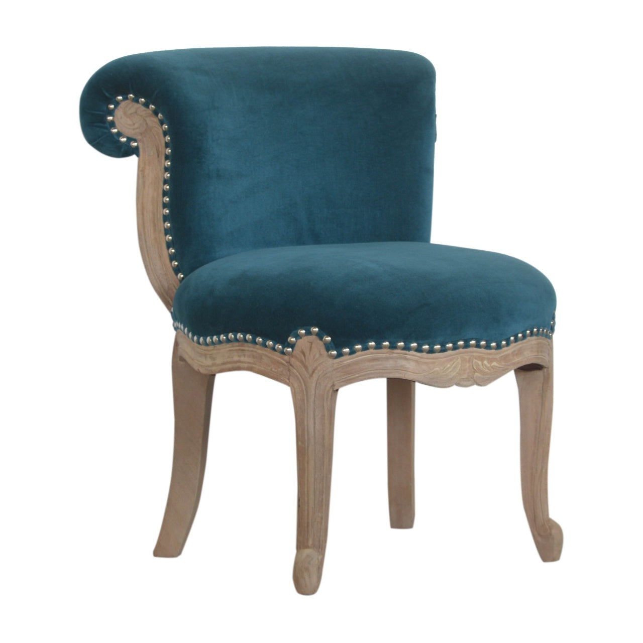 wholesale IN1445 - Teal Velvet Studded Chair for resale