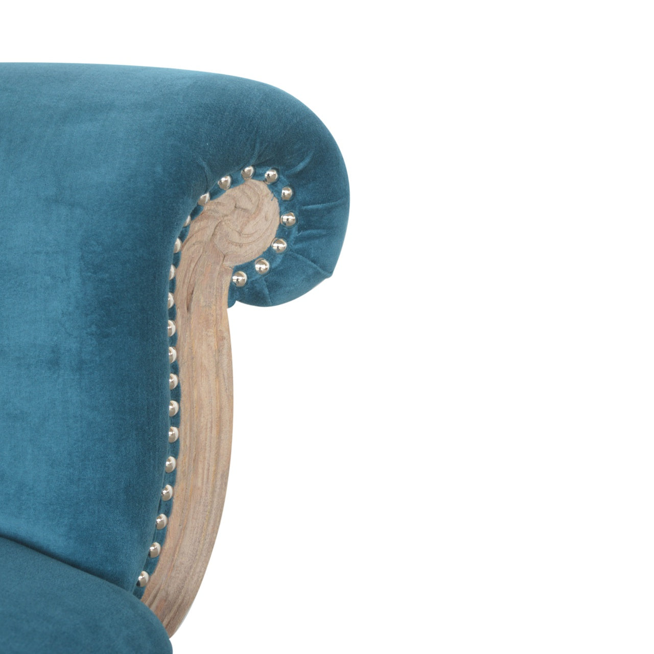 IN1445 - Teal Velvet Studded Chair for resell