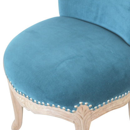 IN1445 - Teal Velvet Studded Chair for reselling