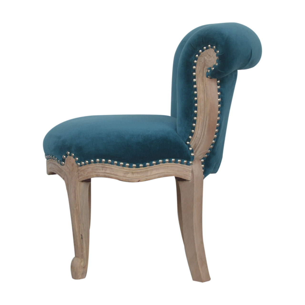 IN1445 - Teal Velvet Studded Chair for wholesale