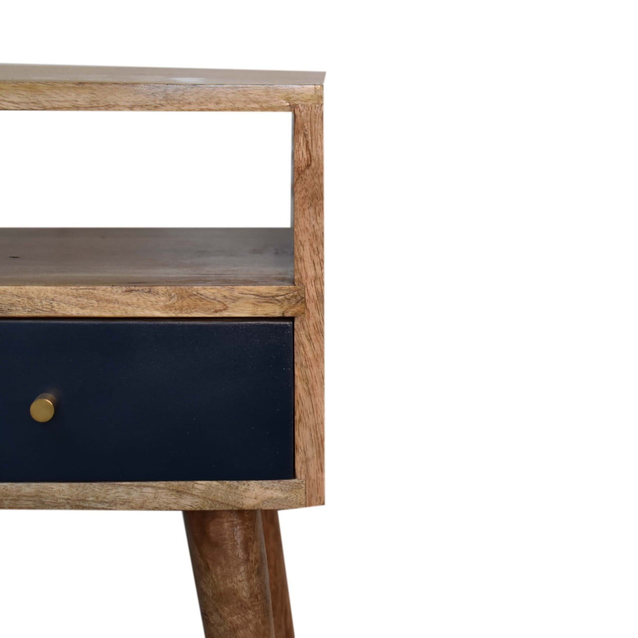Mini Navy Blue Hand Painted Bedside-3