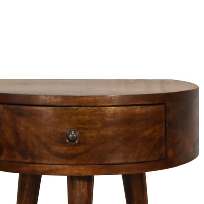 Chestnut Semi Circle Bedside dropshipping