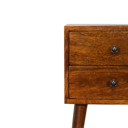 Mini 2 Drawer Chestnut Bedside dropshipping