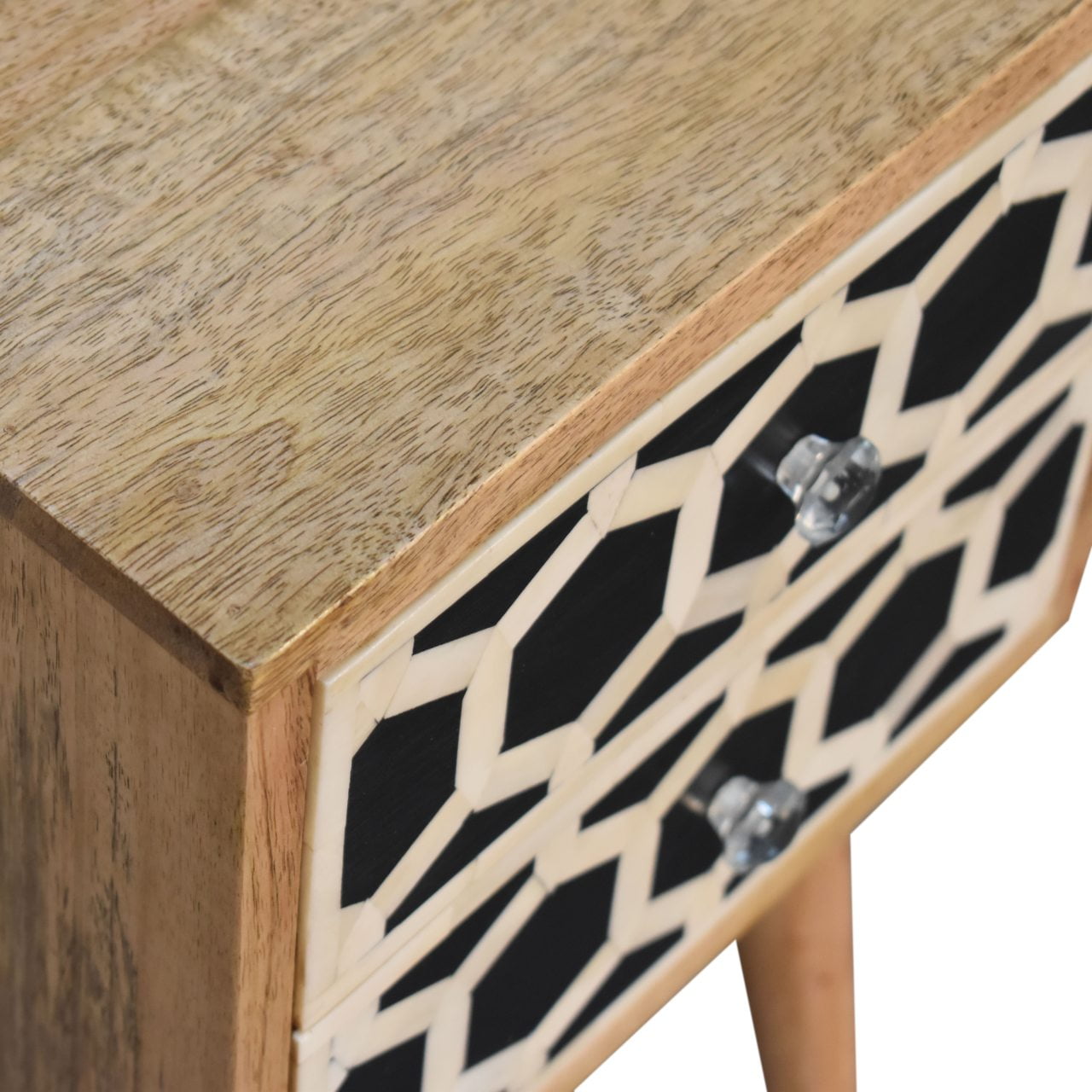 Mini Bone Inlay 2 Drawer Bedside-4