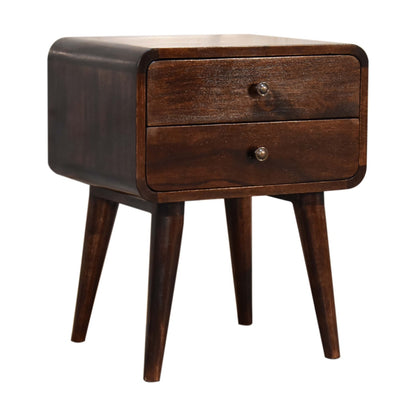 wholesale Curved Dark Walnut Bedside for resale