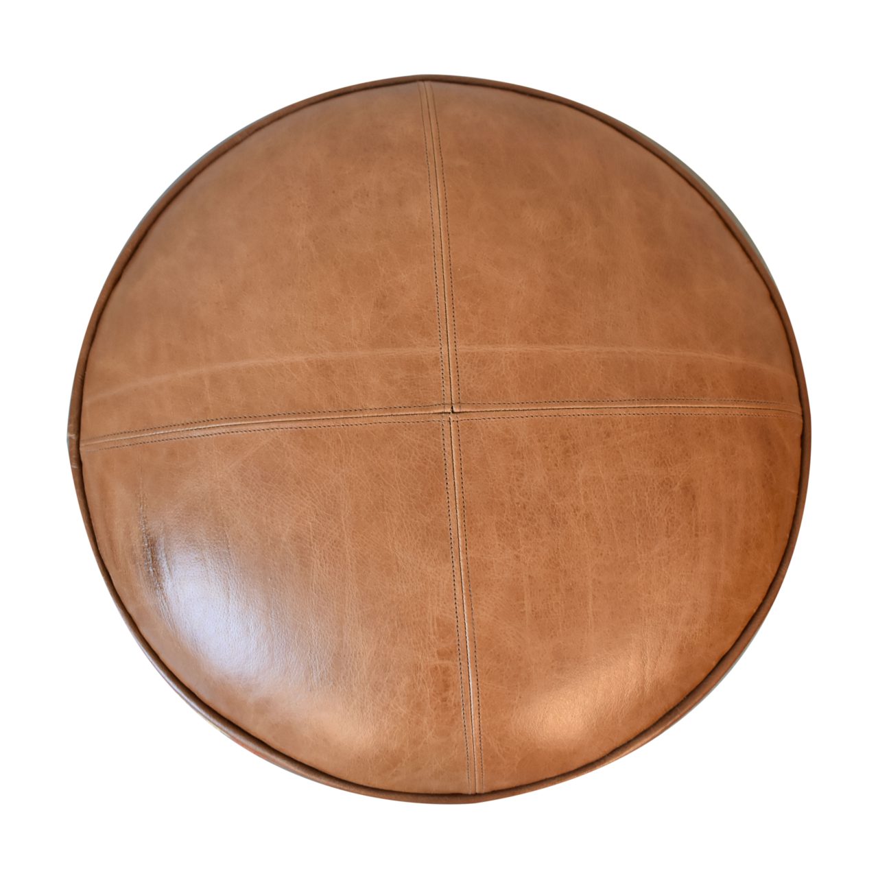 bulk Durrie & Leather Mixed Footstool for resale