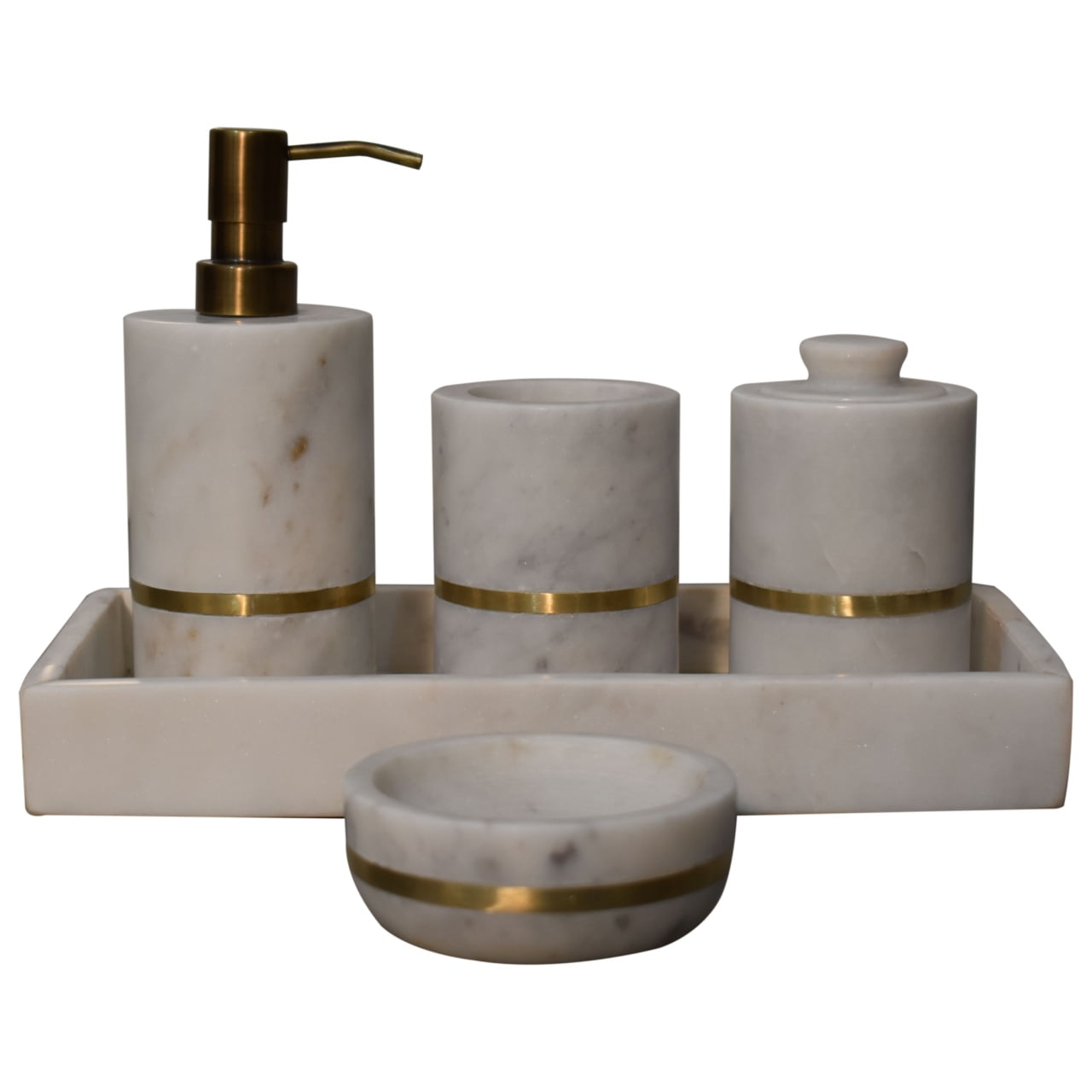 Brass Inlay Bathroom Set of 5-6