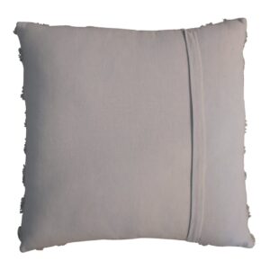 Gray pillow with a zipper on a white background