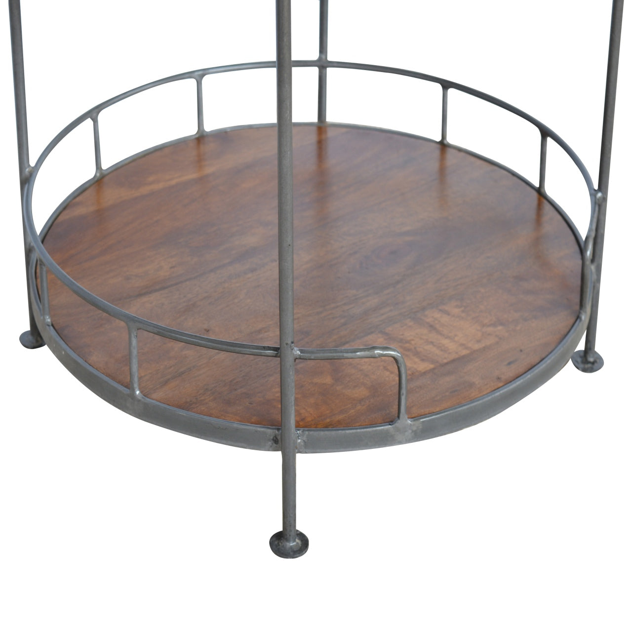 Industrial Round Butler Tray Table for reselling