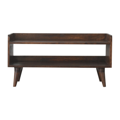 Nordic Walnut Finish Storage Bench for resale