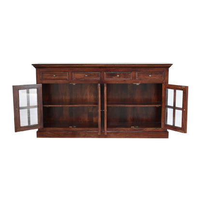 bulk Large Cherry Sideboard with 4 Glazed Doors for