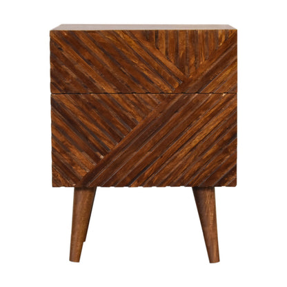 Lille 2 Drawer Chestnut Bedside wholesalers