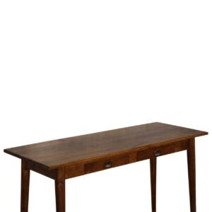 Wooden desk on a white background