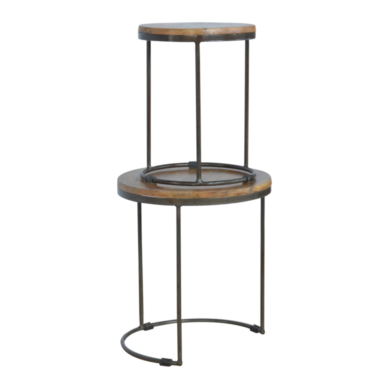 Round Stool Set of 2 with Iron Base wholesalers