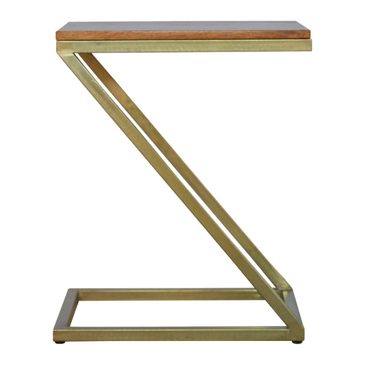 Z-shaped Golden Side Table for resale